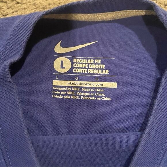 Nike Blue T-Shirt Size Large Just Do it Men’s - Picture 10 of 11